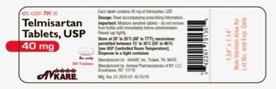 Label 4229179130 Telmisartan 2019 40mg